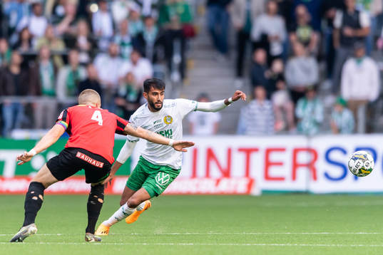 Brommapojkarnas Amadeus Sögaard och Hammarbys Montader