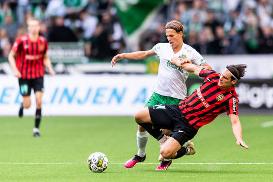 Hammarbys Markus Karlsson och Brommapojkarnas Kevin