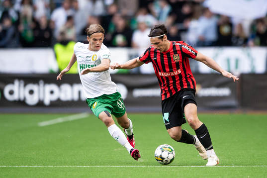 Hammarbys Markus Karlsson och Brommapojkarnas Kevin