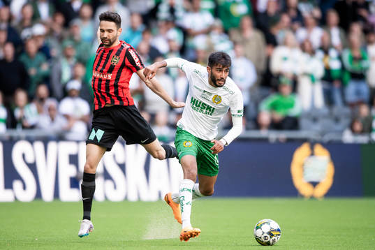 Brommapojkarnas Marijan Cosic och Hammarbys Montader Madjed