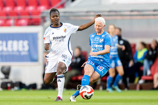 Djurgårdens Portia Boakye och Kalmars Anni Miettunen