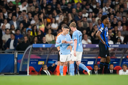 Phil Foden of Manchester City is substituted