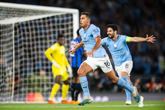 Rodri of Manchester City celebrates