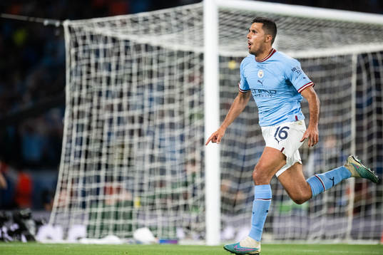 Rodri of Manchester City celebrates