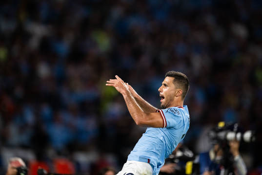 Rodri of Manchester City celebrates