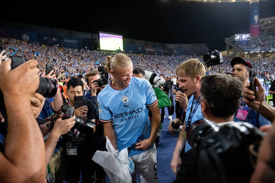 Erling Braut Haaland of Manchester City celebrates