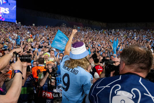 Erling Braut Haaland of Manchester City celebrates