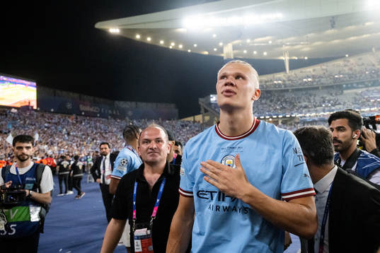 Erling Braut Haaland of Manchester City celebrates