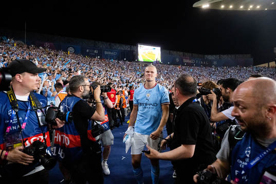 Erling Braut Haaland of Manchester City celebrates