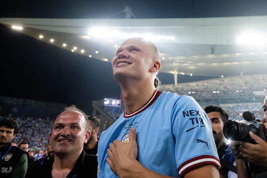Erling Braut Haaland of Manchester City celebrates
