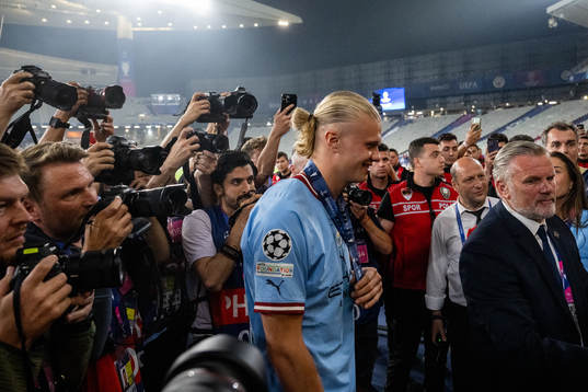 Erling Braut Haaland of Manchester City celebrates