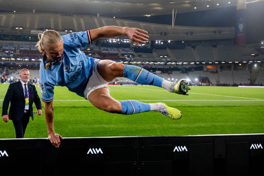 Erling Braut Haaland of Manchester City celebrates