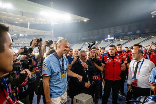 Erling Braut Haaland of Manchester City celebrates