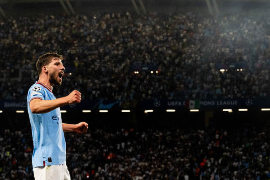 Ruben Dias of Manchester City celebrates