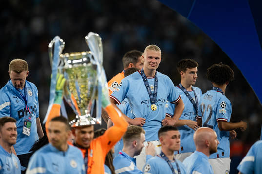 Erling Braut Haaland of Manchester City celebrates