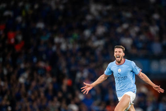 Ruben Dias of Manchester City celebrates