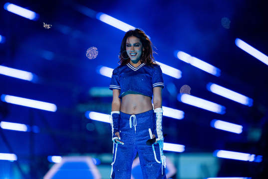 The artist Anitta performs