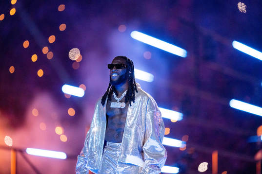 The artist Burna Boy performs