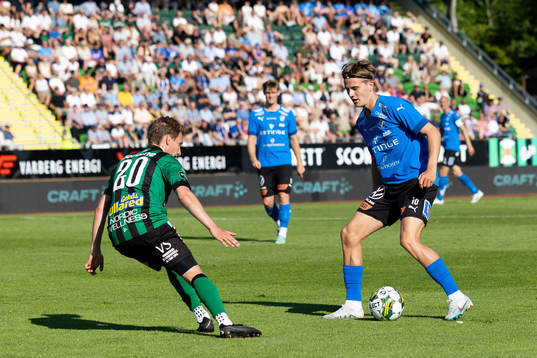 Varbergs Oliver Silverholt och Halmstads Erik Ahlstrand