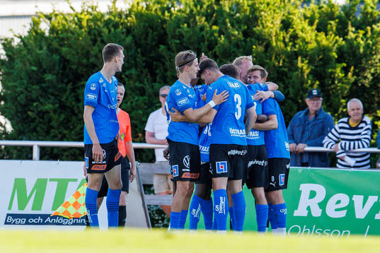 Halmstads spelare jublar