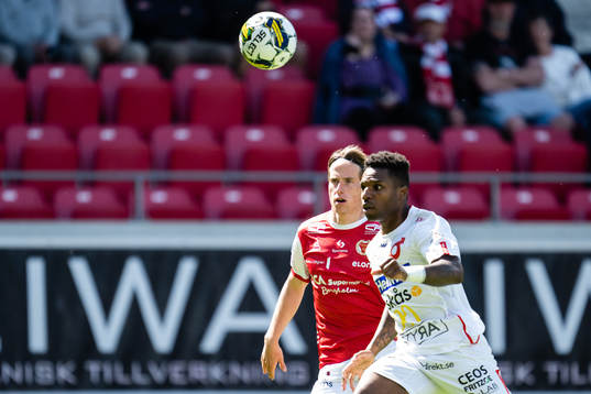 Kalmars Johan Karlsson och Degerfors Joseph - Claude