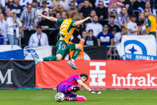 IFK Norrköpings Andri Lucas Gudjohnsen och Djurgårdens