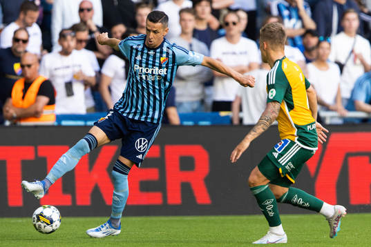Djurgårdens Haris Radetinac och IFK Norrköpings Marco