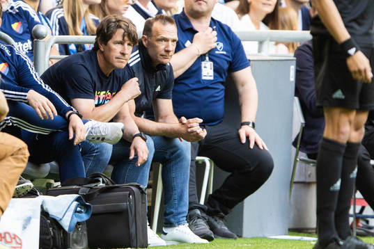 Djurgårdens tränare Thomas Lagerlöf och <dht2<under