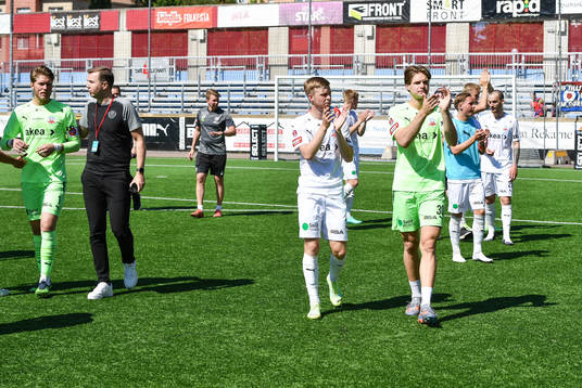 Helsingborgs spelare jublar