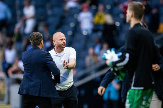 Elfsborgs manager Jimmy Thelin och AIKs tränare Andreas