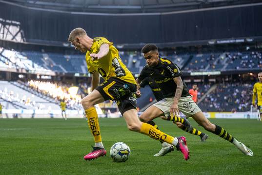 Elfsborgs Alexander Bernhardsson och AIKs Rui Modesto