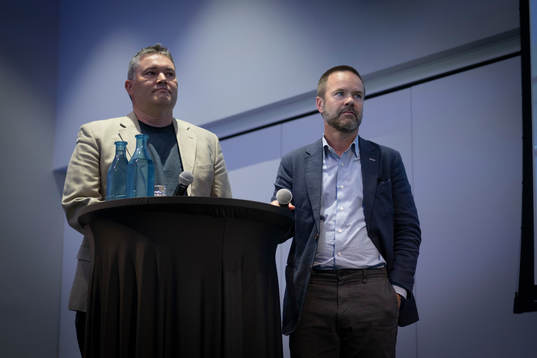 Valberedningens representanter Marcus Toremar och Jörgen