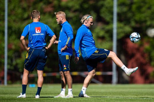 Daniel Sundgren and Emil Forsberg of the Swedish national