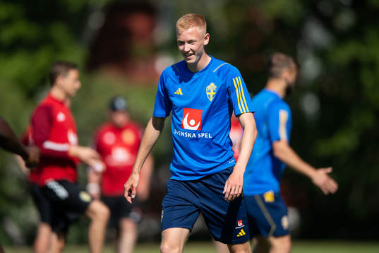 Hugo Larsson of the Swedish national football team