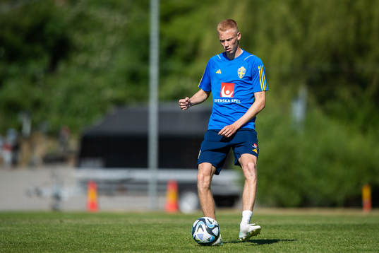 Hugo Larsson of the Swedish national football team