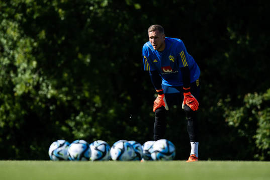 Robin Olsen of the Swedish national football team