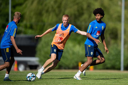 Hugo Larsson and Jens Cajuste of the Swedish national