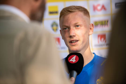 Hugo Larsson of the Swedish national football team