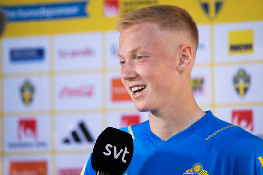 Hugo Larsson of the Swedish national football team