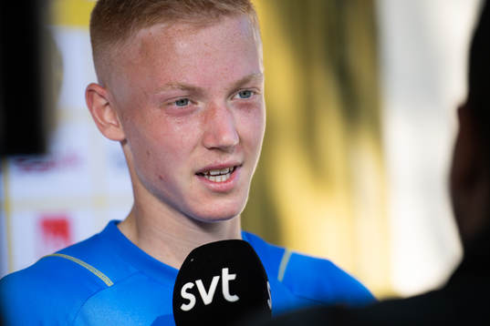 Hugo Larsson of the Swedish national football team