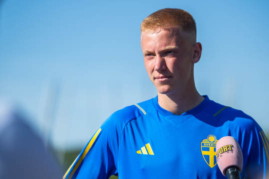 Hugo Larsson of the Swedish national football team
