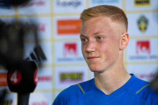 Hugo Larsson of the Swedish national football team