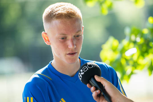 Hugo Larsson of the Swedish national football team