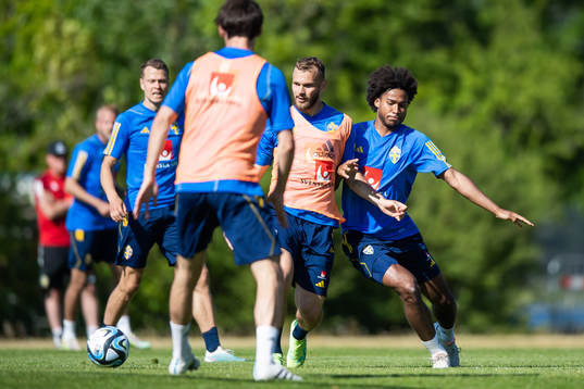 Jesper Karlsson and Jens Cajuste of the Swedish national