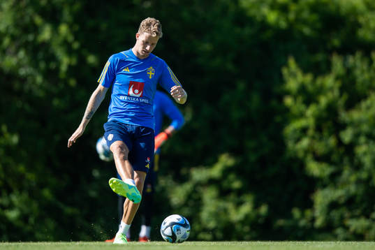 Samuel Gustafson of the Swedish national football team
