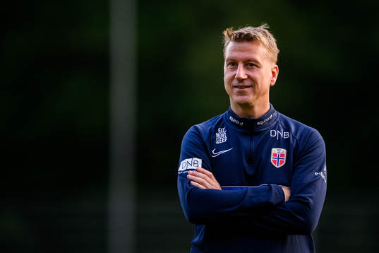 Head coach Leif Gunnar Smerud of the Norwegian Under-21