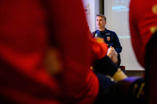 Head coach Leif Gunnar Smerud of the Norwegian Under-21
