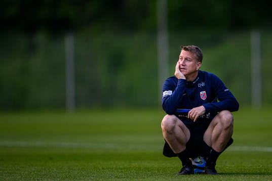 Head coach Leif Gunnar Smerud of the Norwegian Under-21