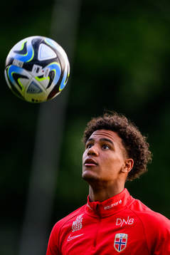 Oscar Bobb of the Norwegian under-21 national football team