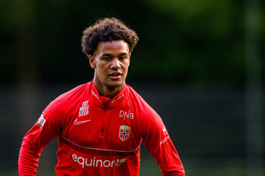 Oscar Bobb of the Norwegian under-21 national football team